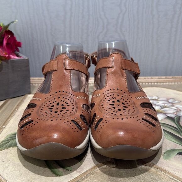 Earth Origins Kara Curie Closed Toe Leather Sandals Brown Women’s Sz 10 - Picture 7 of 13